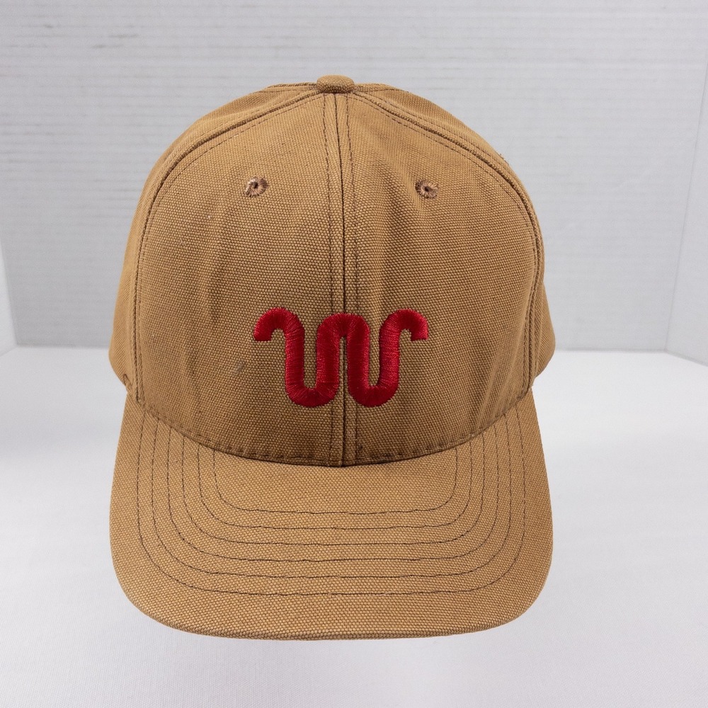Vintage King Ranch Running W Hat Canvas Rare Leather Strapback Vintage Texas USA